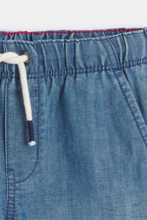 Bermuda slim en jean bleu garçon 2