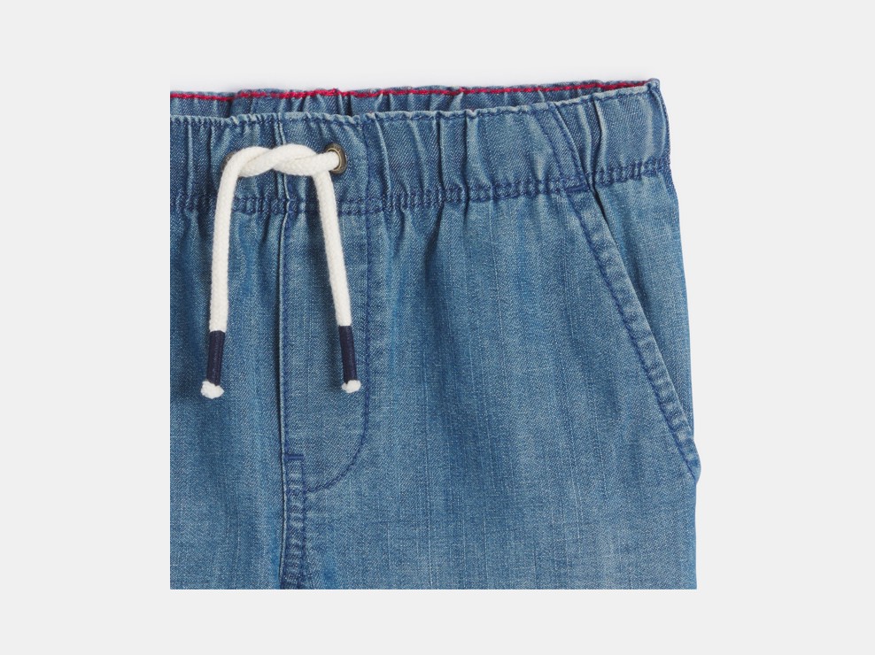 Bermuda slim en jean bleu garçon 2