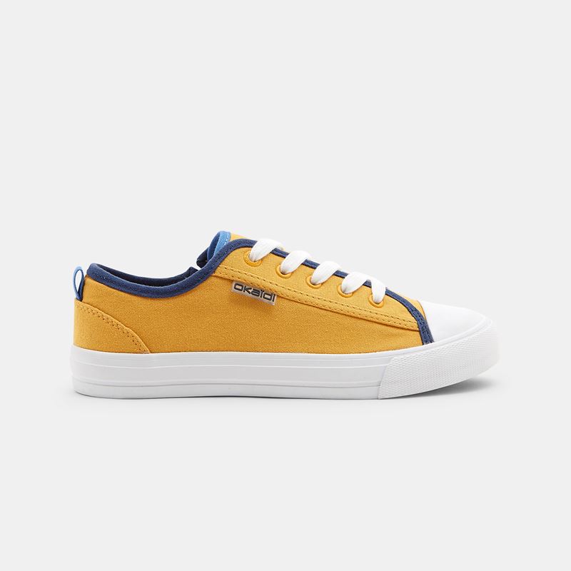 Twotone canvas tennis shoes Okaïdi & Obaïbi