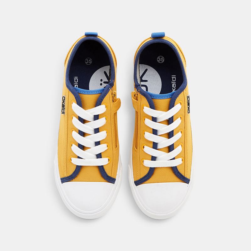 Twotone canvas tennis shoes Okaïdi & Obaïbi