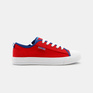 Two-tone canvas tennis shoes 1