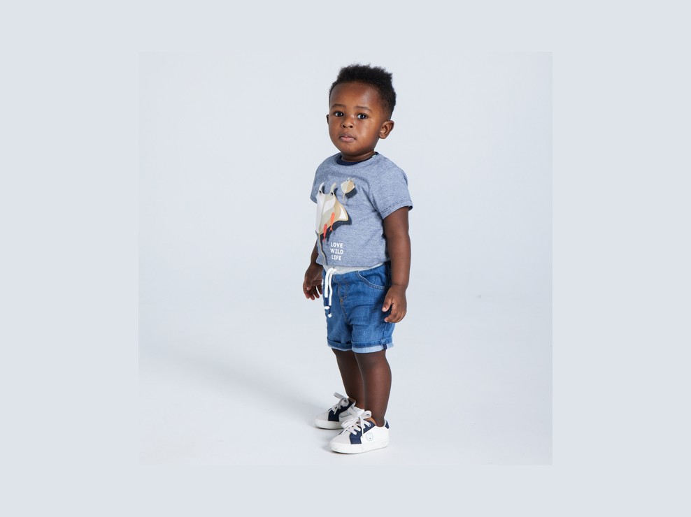 Jeansshort blauw babyjongen 1