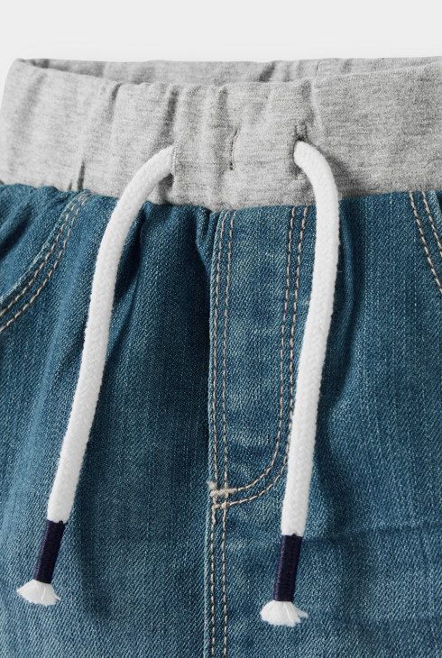 Short denim bleu bébé garçon