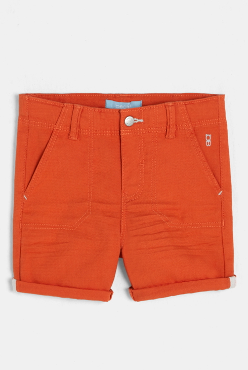 Shorts aus Baumwoll-Piqué Orange Baby Jungen 1