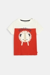 T-shirt bicolore à motif orange bébé garçon