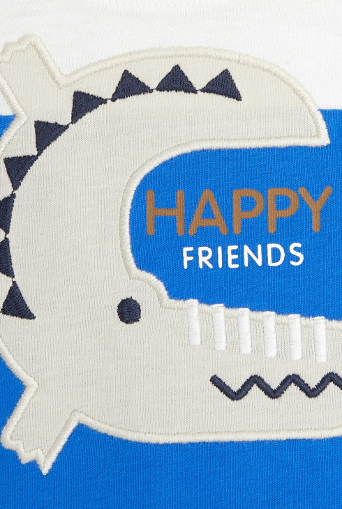 Dvobarvna majica z motivom modra dojenček deček 2