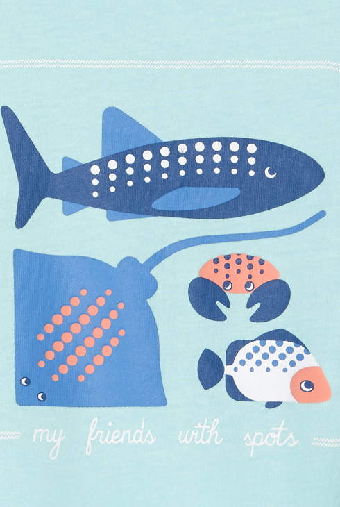 Majica z živalskim motivom modra dojenček deček 2