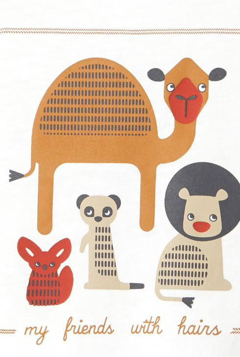 Majica z živalskim motivom  oranžna dojenček deček 2