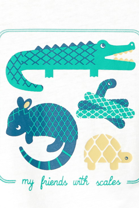 Majica z živalskim motivom turkizna dojenček deček 2