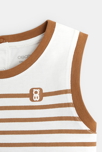 Débardeur jersey rayé marron bébé garçon 3