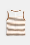 Débardeur jersey rayé marron bébé garçon 4
