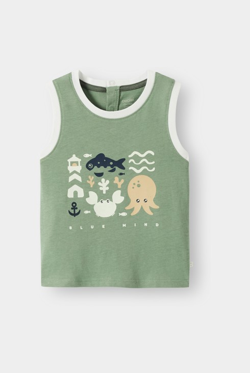 Camiseta de tirantes punto bebé niño 2