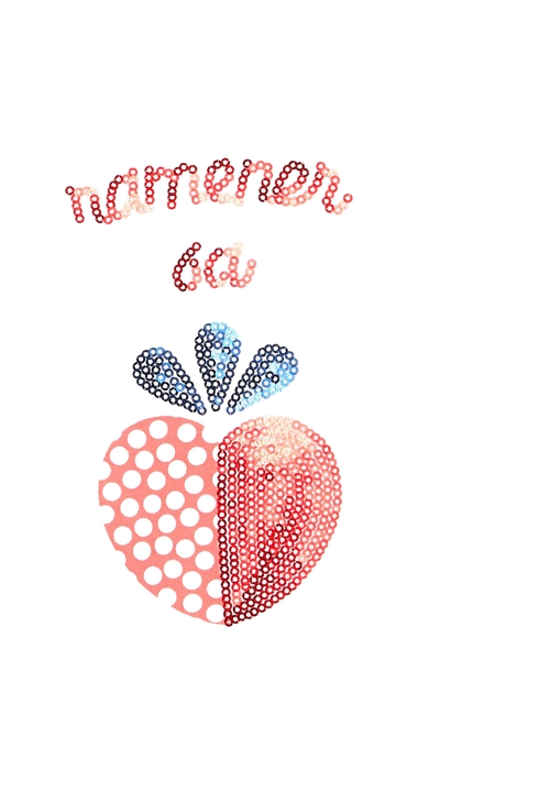 T-shirt à motif sequins rouge bébé fille 2