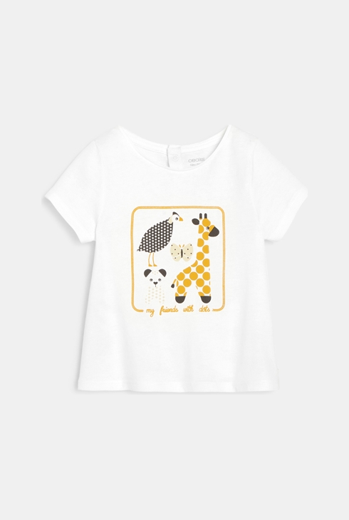 T-shirt à motif jaune bébé fille 1