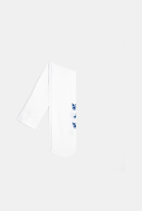 Cienkie, gladkie rajtuzy niebieski niemowlę dziewczynka 1