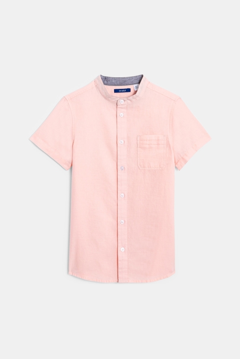 Hemd mit Mao-Kragen Rosa Jungen 1