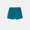 Short plissé turquoise bébé fille