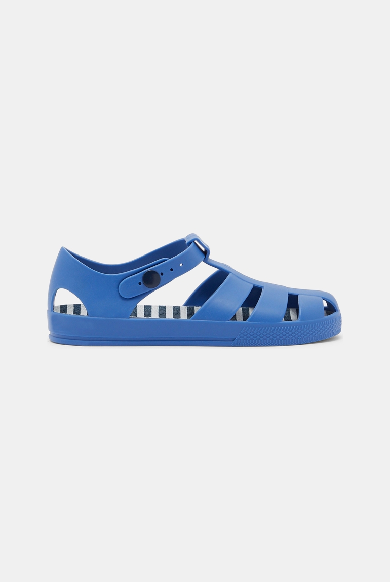 Blaue Kunststoffsandalen Jungen 1