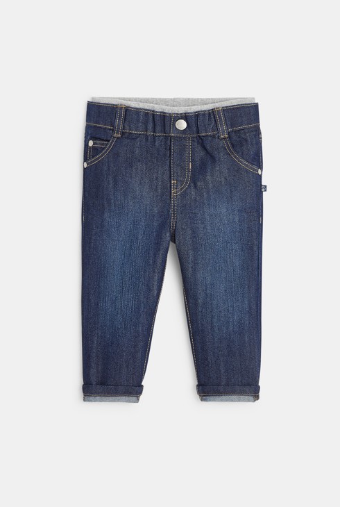 Jean à taille élastiquée bleu bébé garçon 2