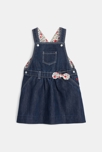 Vestido tipo peto vaquero azul bebé niña 1