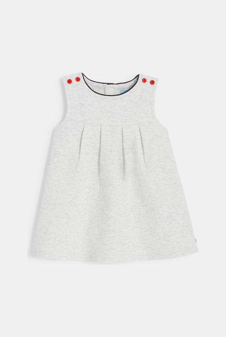 Vestido pichi de punto gris bebé niña 1