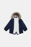 Manteau de ville imperméable à capuche bleu bébé garçon 3