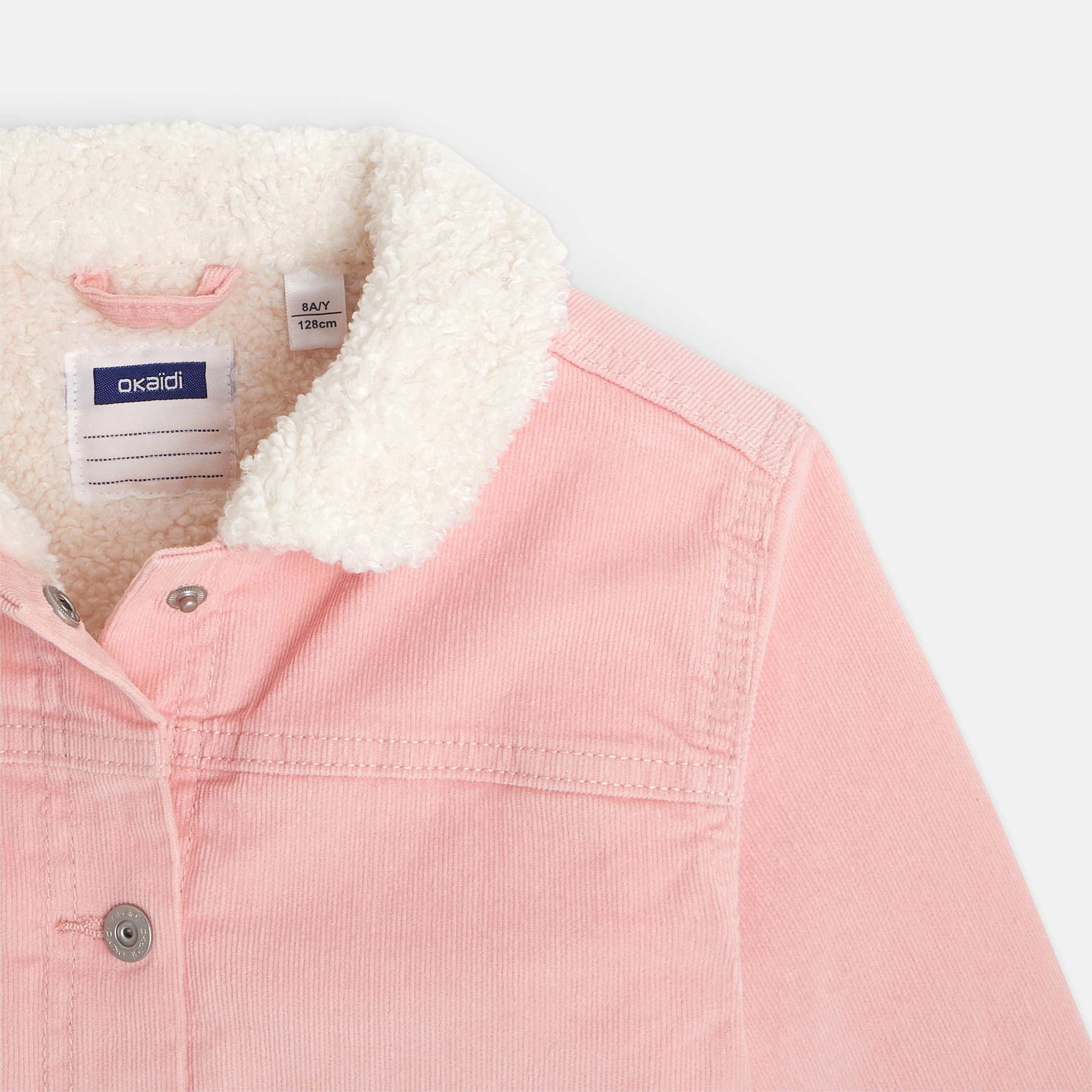sherpa lined jacket pink