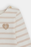 T-shirt marinière rayé coton bio rose bébé fille 3