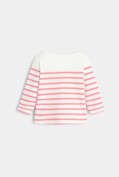 Gestreiftes Mädchen-Matrosenshirt in Rosa für Kleinkinder 2
