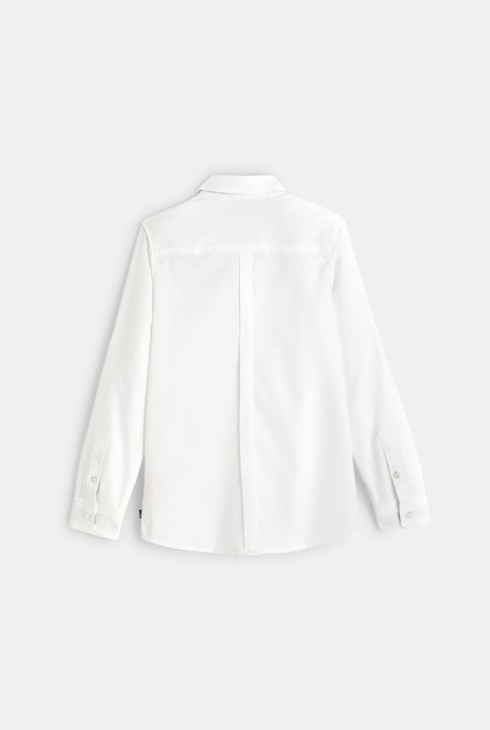 Chemise Oxford à col américain blanche garçon 2