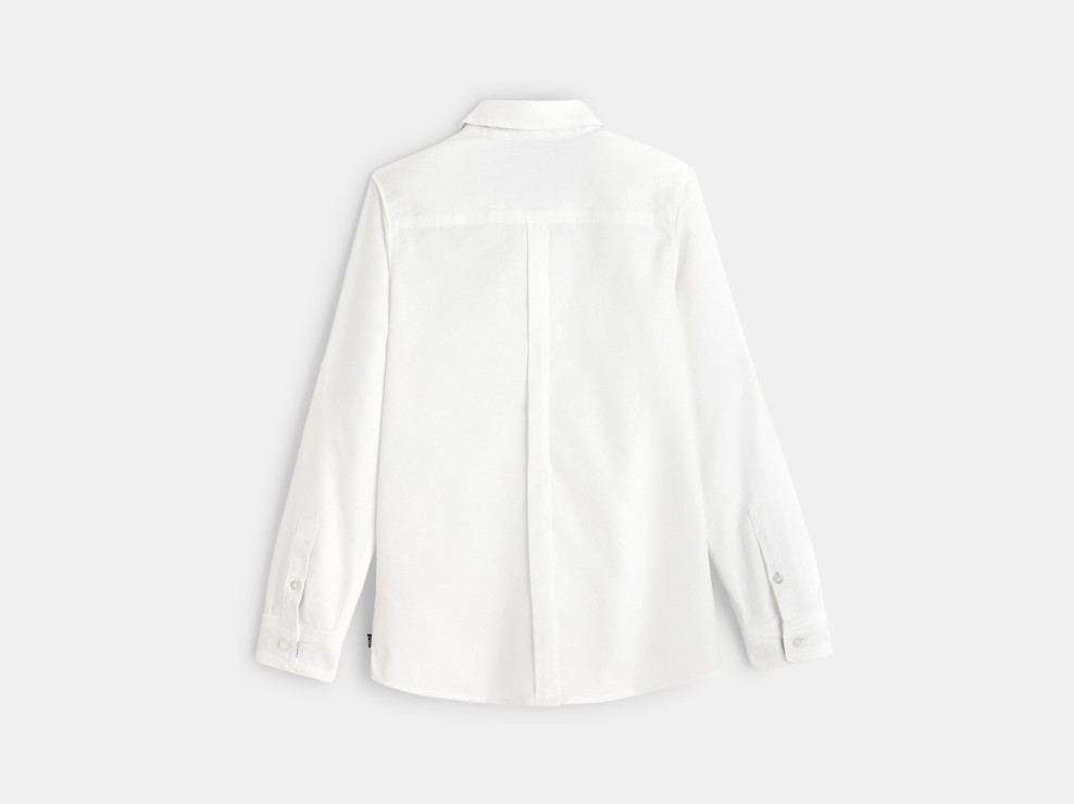Chemise Oxford à col américain blanche garçon 2