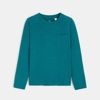 T-shirt uni en coton turquoise garçon