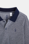 Polo de manga larga azul niño 2