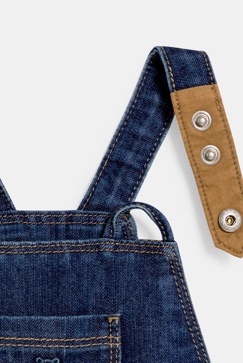 Salopette en jean bleue bébé garçon 2