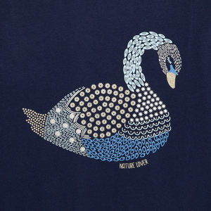T-shirt en coton biologique bleu fille