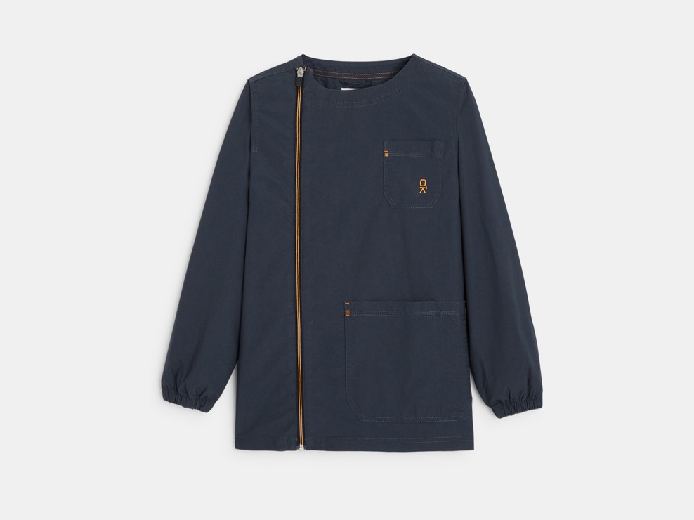 Tablier d'écolier gris garçon 1