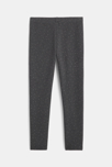 Warme Leggings aus Bio-Baumwolle Grau Mädchen 2