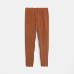 Legging chaud marron fille