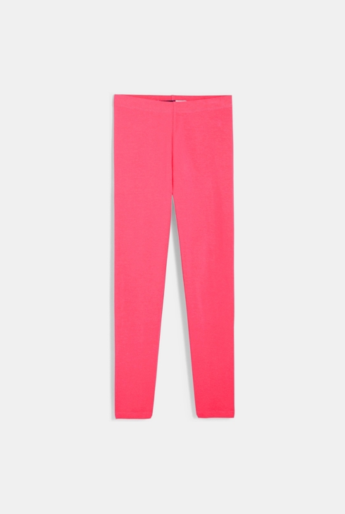 Legging uni rose fille 1