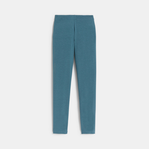 Effen blauwe legging voor meisjes 1