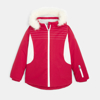 Blouson de ski à capuche rose fille