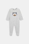 Pijama de terciopelo jaspeado gris bebé niño 1