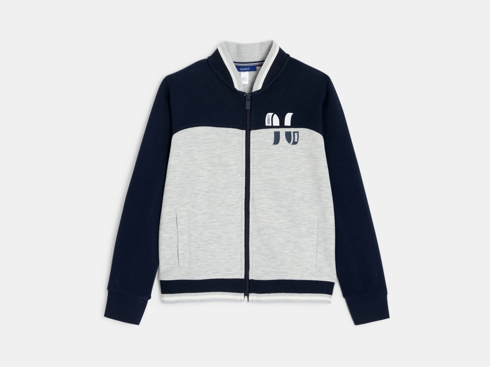 Blauw sweatshirt met rits voor jongens 1