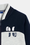 Sudadera con cremallera azul niño 3