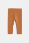 Leggings de moletó ecològic estampat amb puntets marron bébé fille 2