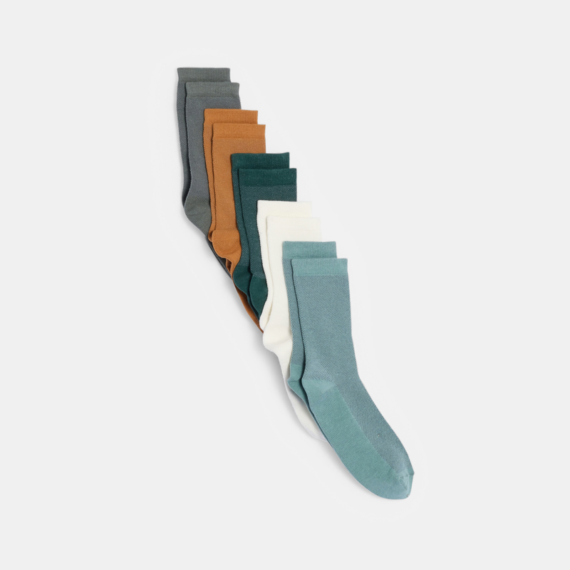Socken unifarben (5er-Pack) Grün Jungen