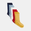 Chaussettes unies (lot de 5) rouges garçon