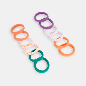 Girl's fancy orange foam hairbands (set of 12) 1