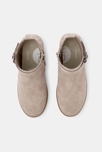 Boots croûte de cuir motif léopard blanc fille 2
