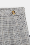 Pantalón corto de cuadros de punto milano gris niña 2